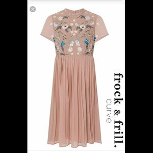 Blush Pink Beaded Midi Dress